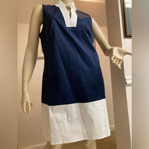 NEW Sail To Sable Navy Blue and White Sleeveless Dress